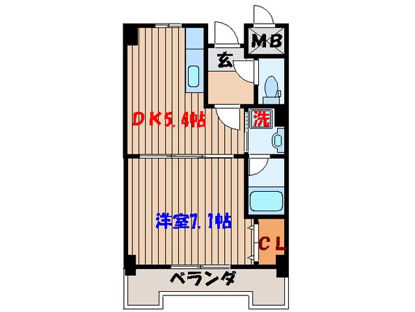 カヤバプラザＦ館の物件間取画像